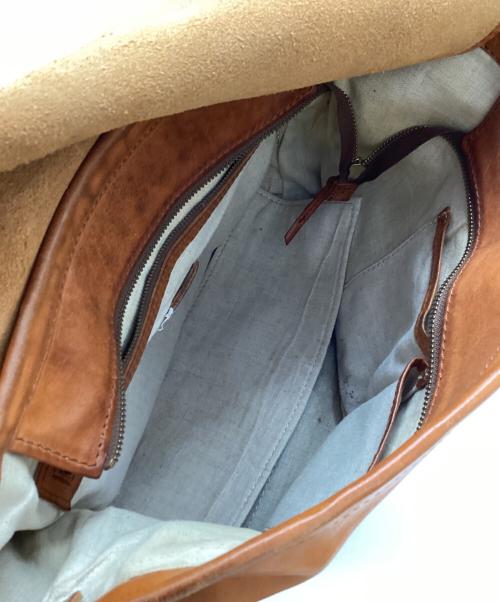 SLOW（スロウ）SLOW (スロウ) rubono レザーショルダーバッグ ブラウンの古着・服飾アイテム