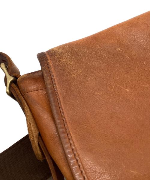 SLOW（スロウ）SLOW (スロウ) rubono レザーショルダーバッグ ブラウンの古着・服飾アイテム