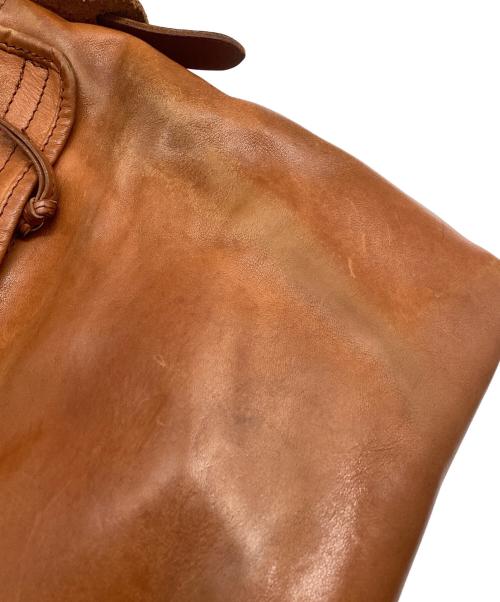 SLOW（スロウ）SLOW (スロウ) rubono レザーショルダーバッグ ブラウンの古着・服飾アイテム