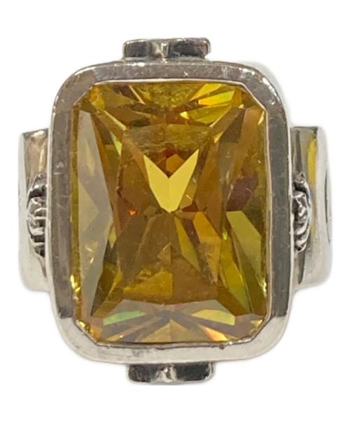 ROYAL ORDER（ロイヤルオーダー）ROYAL ORDER (ロイヤルオーダー) GOD SQUARE w/CRYSTAL リング SILVER925 ジルコニア シルバー サイズ:11号の古着・服飾アイテム