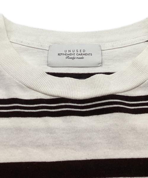 UNUSED（アンユーズド）UNUSED (アンユーズド) Border short sleeve T-shirt US2431 ボーダーショートスリーブTシャツ ホワイト サイズ:4の古着・服飾アイテム