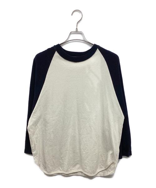 BLURHMS（ブラームス）BLURHMS (ブラームス) Co/Silk Nep Baseball Raglan Tee BHS24S022 アイボリー サイズ:2の古着・服飾アイテム