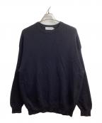 Graphpaperグラフペーパー）の古着「High Density Crew Neck Knit / GU213-80009B」｜ブラック