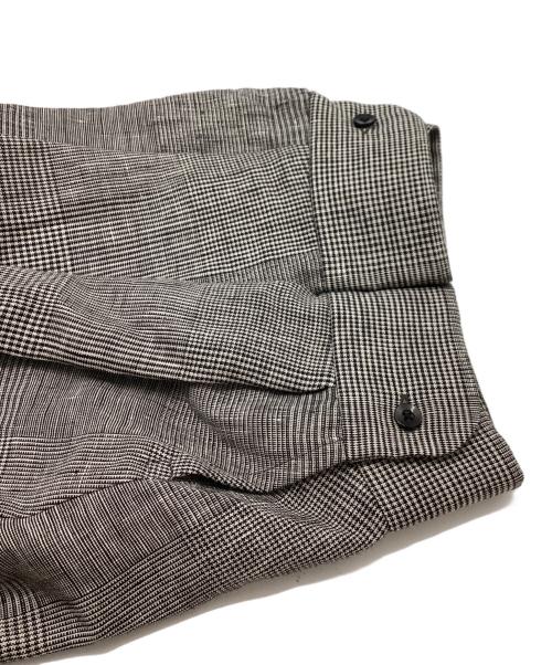 ETHOSENS（エトセンス）ETHOSENS (エトセンス) ハウンドトゥース リネンシャツ タグ付き E121-302 グレー サイズ:2の古着・服飾アイテム