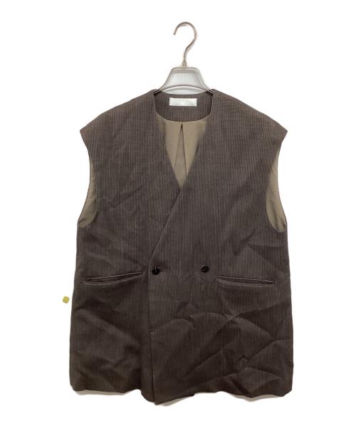 ETHOSENS（エトセンス）ETHOSENS (エトセンス) HONEYCOMB WEAVE VESTS E119-602 ブラウン サイズ:1の古着・服飾アイテム