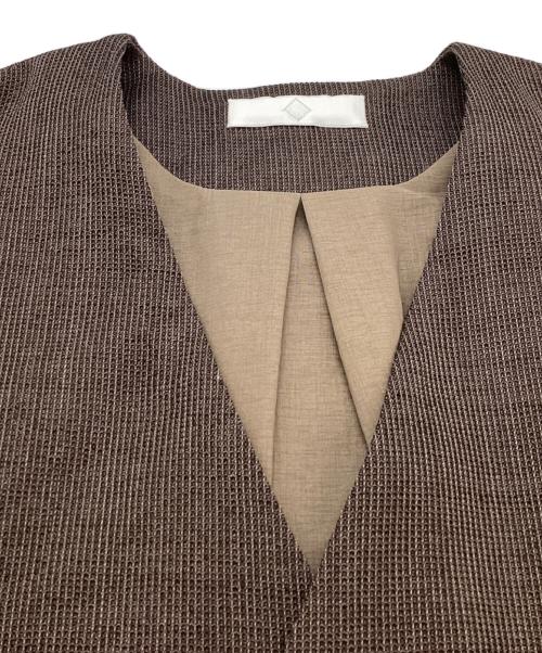 ETHOSENS（エトセンス）ETHOSENS (エトセンス) HONEYCOMB WEAVE VESTS E119-602 ブラウン サイズ:1の古着・服飾アイテム