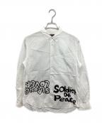 COMME des GARCONS HOMME PLUSコムデギャルソンオムプリュス）の古着「グラフィックプリントシャツ AD2014 PO-B043」｜ホワイト