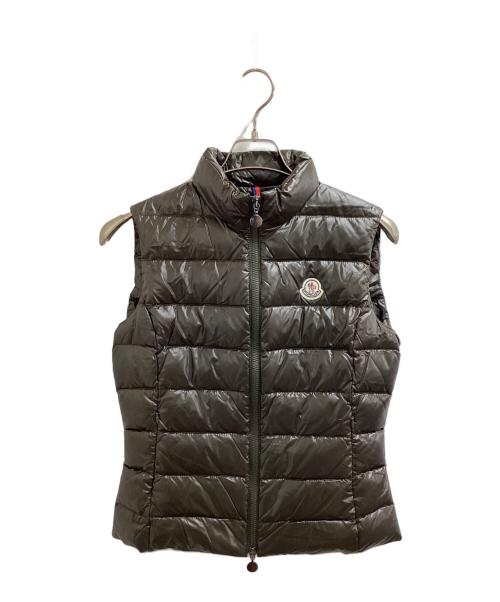 MONCLER（モンクレール）MONCLER ワンポイント ロゴ ダウンベスト / Logo don best / ガーニー ジレ / GHANY GILET / 120934830105 / モルドバ製 / Made in MOLDAVIA オリーブ サイズ:1の古着・服飾アイテム