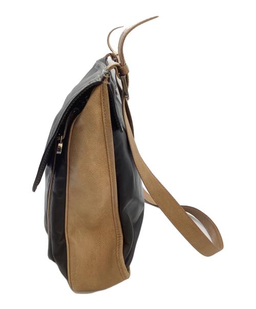 LOEWE（ロエベ）LOEWE (ロエベ) レザーショルダーバッグ ブラックの古着・服飾アイテム