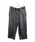 TIGHTBOOTH PRODUCTIONタイトブースプロダクション）の古着「ベルテッドワイドデニムパンツ」｜ブラック
