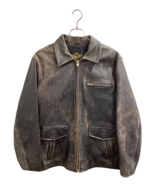 MORGAN PRODUCTION（モルガン プロダクションズ）MORGAN PRODUCTION (モルガン プロダクションズ) レザートラッカージャケット ブラック サイズ:44の古着・服飾アイテム