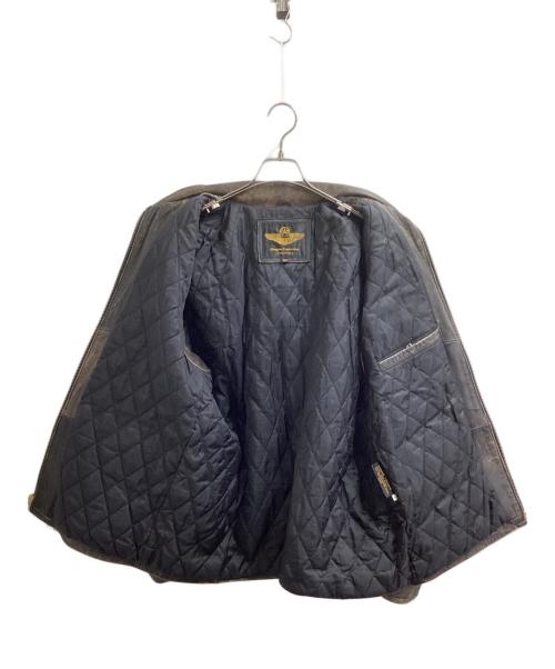 MORGAN PRODUCTION（モルガン プロダクションズ）MORGAN PRODUCTION (モルガン プロダクションズ) レザートラッカージャケット ブラック サイズ:44の古着・服飾アイテム