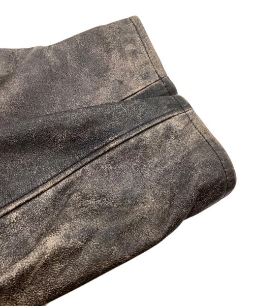 MORGAN PRODUCTION（モルガン プロダクションズ）MORGAN PRODUCTION (モルガン プロダクションズ) レザートラッカージャケット ブラック サイズ:44の古着・服飾アイテム