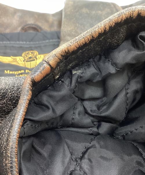 MORGAN PRODUCTION（モルガン プロダクションズ）MORGAN PRODUCTION (モルガン プロダクションズ) レザートラッカージャケット ブラック サイズ:44の古着・服飾アイテム