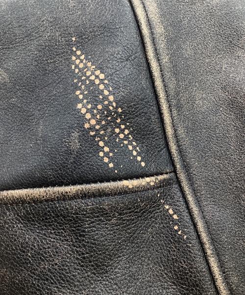 MORGAN PRODUCTION（モルガン プロダクションズ）MORGAN PRODUCTION (モルガン プロダクションズ) レザートラッカージャケット ブラック サイズ:44の古着・服飾アイテム