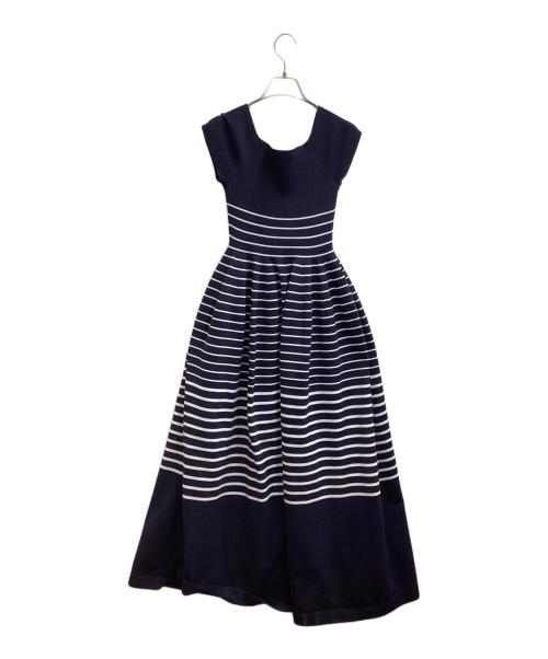 COCODEAL（ココディール）COCODEAL (ココディール) ボーダーオフショルホールニットワンピース　73535021 ネイビー サイズ:2の古着・服飾アイテム