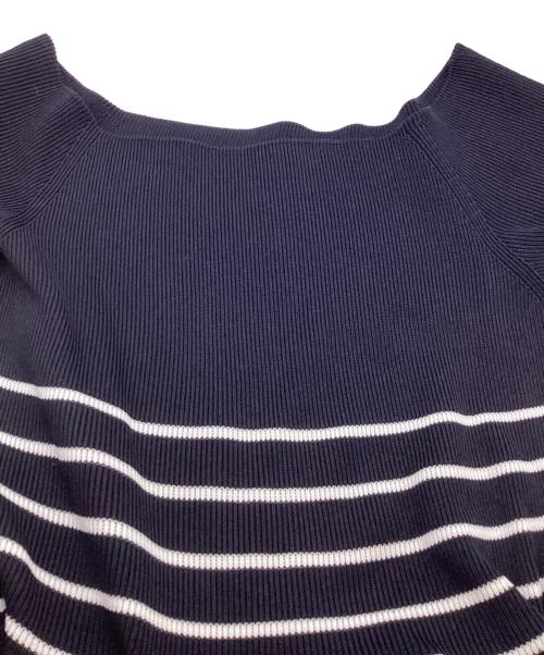 COCODEAL（ココディール）COCODEAL (ココディール) ボーダーオフショルホールニットワンピース　73535021 ネイビー サイズ:2の古着・服飾アイテム