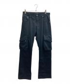 Vuja Deヴジャデ）の古着「カーゴフレアロングパンツ」｜ブラック