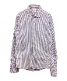 BROOKS BROTHERS makers（ブルックスブラザーズ メイカーズ）の古着「ワイドカラー ストライプシャツ」｜マルチカラー