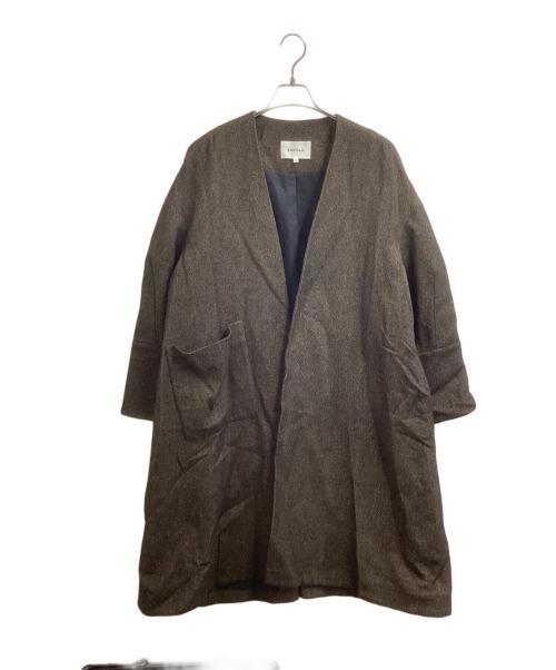 ENFOLD（エンフォルド）ENFOLD (エンフォルド) ウールリネンオーバーコート / 300BA230-0700 ブラウン サイズ:38の古着・服飾アイテム