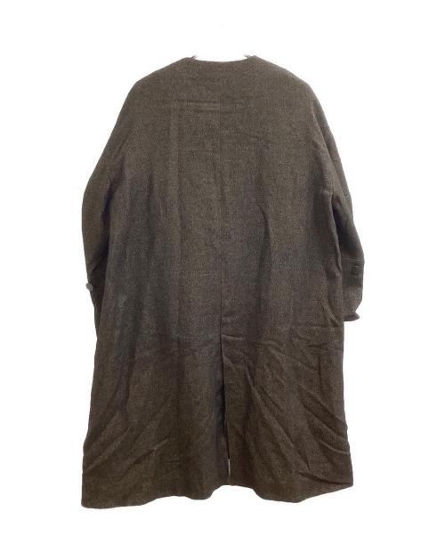 ENFOLD（エンフォルド）ENFOLD (エンフォルド) ウールリネンオーバーコート / 300BA230-0700 ブラウン サイズ:38の古着・服飾アイテム