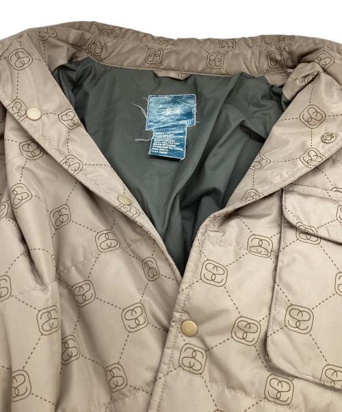 stussy（ステューシー）stussy (ステューシー) Monogram Quilted Jacket / モノグラムキルティングジャケット / 90s / OLDSTUSSY ベージュ サイズ:Mの古着・服飾アイテム