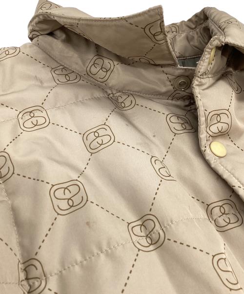 stussy（ステューシー）stussy (ステューシー) Monogram Quilted Jacket / モノグラムキルティングジャケット / 90s / OLDSTUSSY ベージュ サイズ:Mの古着・服飾アイテム