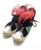 FENDI×Karl Lagerfeldフェンディ×カール ラガーフェルド）の古着「モンスターファースニーカー」｜ピンク×ホワイト