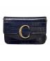 Chloe (クロエ) クロコ型押し レザー ポシェット 03・19・45・65 ネイビー：39000円