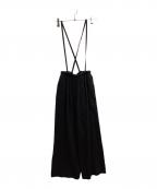 ENFOLDエンフォルド）の古着「リネンライクワイドゴム TROUSERS 300ES331-3030」｜ブラック