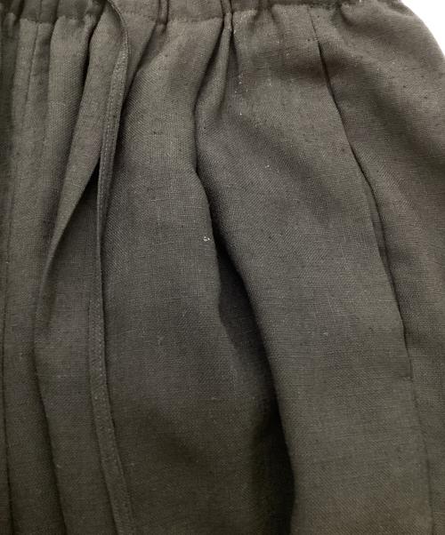 ENFOLD（エンフォルド）ENFOLD (エンフォルド) リネンライクワイドゴム TROUSERS 300ES331-3030 ブラック サイズ:34の古着・服飾アイテム