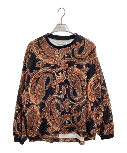TIGHTBOOTH PRODUCTION（タイトブースプロダクション）TIGHTBOOTH PRODUCTION (タイトブースプロダクション) PAISLEY VELOR LONG SLEEVE / ペイズリーベロアロングスリーブ ブラック サイズ:Lの古着・服飾アイテム