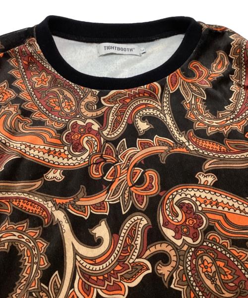 TIGHTBOOTH PRODUCTION（タイトブースプロダクション）TIGHTBOOTH PRODUCTION (タイトブースプロダクション) PAISLEY VELOR LONG SLEEVE / ペイズリーベロアロングスリーブ ブラック サイズ:Lの古着・服飾アイテム