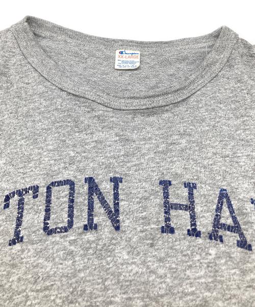Champion（チャンピオン）Champion (チャンピオン) SETON HALL UNIVERSITY Tシャツ USA製 80年代後期 トリコタグ グレー サイズ:XXLの古着・服飾アイテム