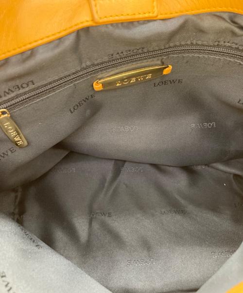 LOEWE（ロエベ）LOEWE (ロエベ) アナグラムシープスキンハンドバッグ　ラムレザー イエローの古着・服飾アイテム