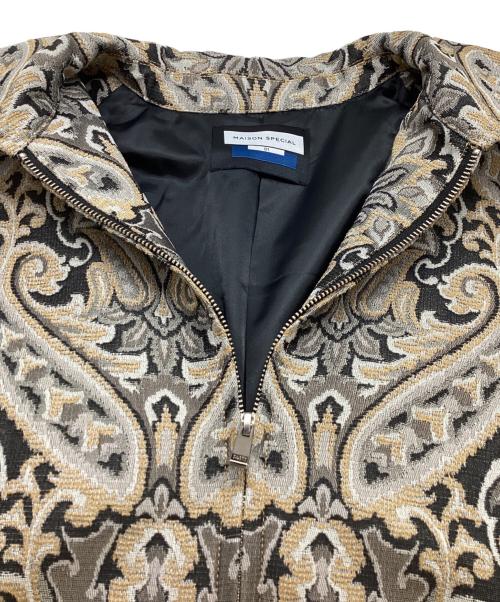 MAISON SPECIAL（メゾンスペシャル）MAISON SPECIAL (メゾンスペシャル) ダマスクジャガードプライムオーバーZIPブルゾン / 11231211202 グレー サイズ:1の古着・服飾アイテム