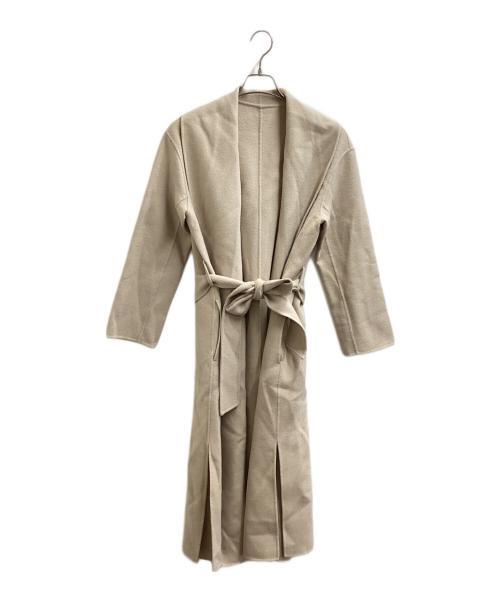 allureville（アルアバイル）allureville (アルアバイル) カシミヤ混リバーショールカラーコート / 20202017010 ベージュ サイズ:1の古着・服飾アイテム