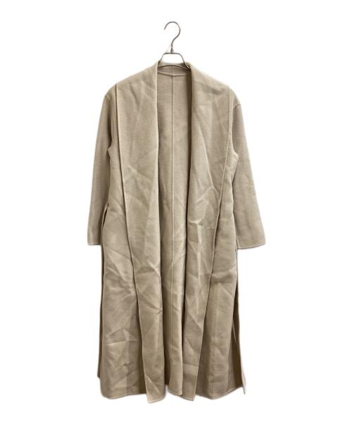 allureville（アルアバイル）allureville (アルアバイル) カシミヤ混リバーショールカラーコート / 20202017010 ベージュ サイズ:1の古着・服飾アイテム