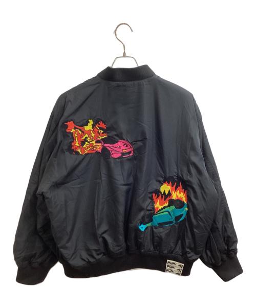 PAM（パム）PAM (パム) Engulfed Reversible Bomber Jacket ブラック サイズ:Lの古着・服飾アイテム