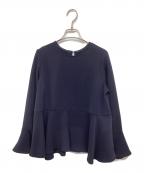 SLOBE IENAスローブ イエナ）の古着「ペプラムブラウス 25-051-912-0160-1-0」｜ネイビー