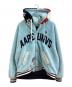 AAPE BY A BATHING APE（エーエイプ バイ アベイシングエイプ）の古着「MOONFACE HOODED FLUFFY VARSITY JACKET / ムーンフェイスフード付きふわふわバーシティジャケット / AAPSWM3994XXL」｜ブルー