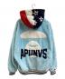 AAPE BY A BATHING APE MOONFACE HOODED FLUFFY VARSITY JACKET / ムーンフェイスフード付きふわふわバーシティジャケット / AAPSWM3994XXL ブルー サイズ:XL：14000円