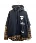 AAPE BY A BATHING APE（エーエイプ バイ アベイシングエイプ）の古着「レイヤードパーカー / AAPSWM3848XXH」｜ブラック