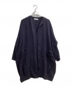 Graphpaperグラフペーパー）の古着「Towel Cloth Long Jacket / タオル生地ロングジャケット / GU181-20002」｜ネイビー
