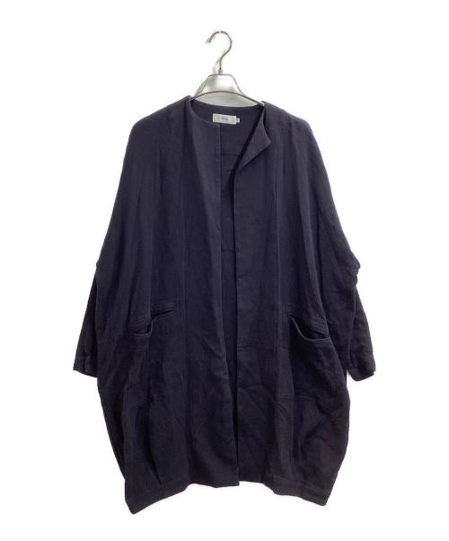 Graphpaper（グラフペーパー）Graphpaper (グラフペーパー) Towel Cloth Long Jacket / タオル生地ロングジャケット / GU181-20002 ネイビー サイズ:FREEの古着・服飾アイテム