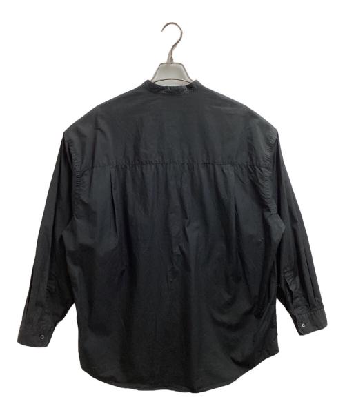 Graphpaper（グラフペーパー）Graphpaper (グラフペーパー) BROAD OVERSIZED L/S BAND COLLAR SHIRT GM211-50111B ブロードオーバーサイズバンドカラーシャツ ブラック サイズ:Fの古着・服飾アイテム