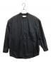 Graphpaper（グラフペーパー）の古着「BROAD OVERSIZED L/S BAND COLLAR SHIRT GM211-50111B ブロードオーバーサイズバンドカラーシャツ」｜ブラック