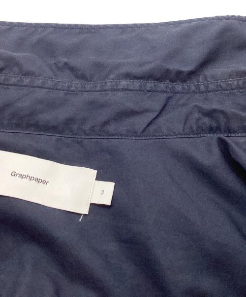 Graphpaper（グラフペーパー）Graphpaper (グラフペーパー) BROAD L/S REGULAR COLLAR SHIRT GM201-50091B ネイビー サイズ:3の古着・服飾アイテム