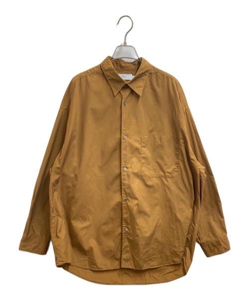 Graphpaper（グラフペーパー）Graphpaper (グラフペーパー) Broad Oversized L/S Regular Collar Shirt GM211-50110B ブラウン サイズ:FREEの古着・服飾アイテム