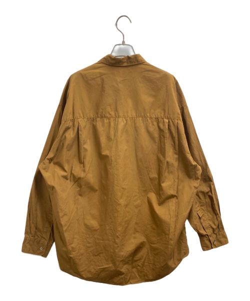 Graphpaper（グラフペーパー）Graphpaper (グラフペーパー) Broad Oversized L/S Regular Collar Shirt GM211-50110B ブラウン サイズ:FREEの古着・服飾アイテム
